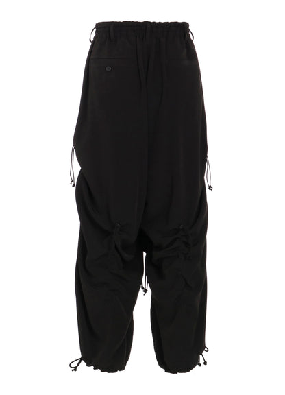 CREPE de CHINE SHIRRING WIDE PANTS