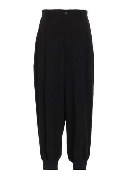 CREPE de CHINE HEM RIB 2 TUCK JOGGER PANTS