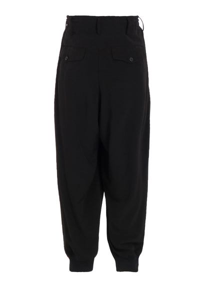 CREPE de CHINE HEM RIB 2 TUCK JOGGER PANTS