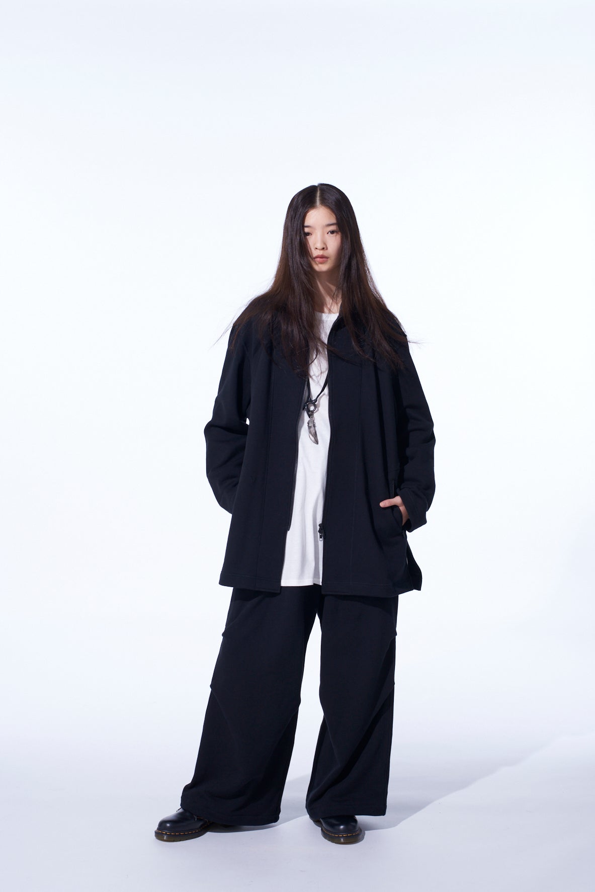 FRENCH TERRY TUCKED PANTS