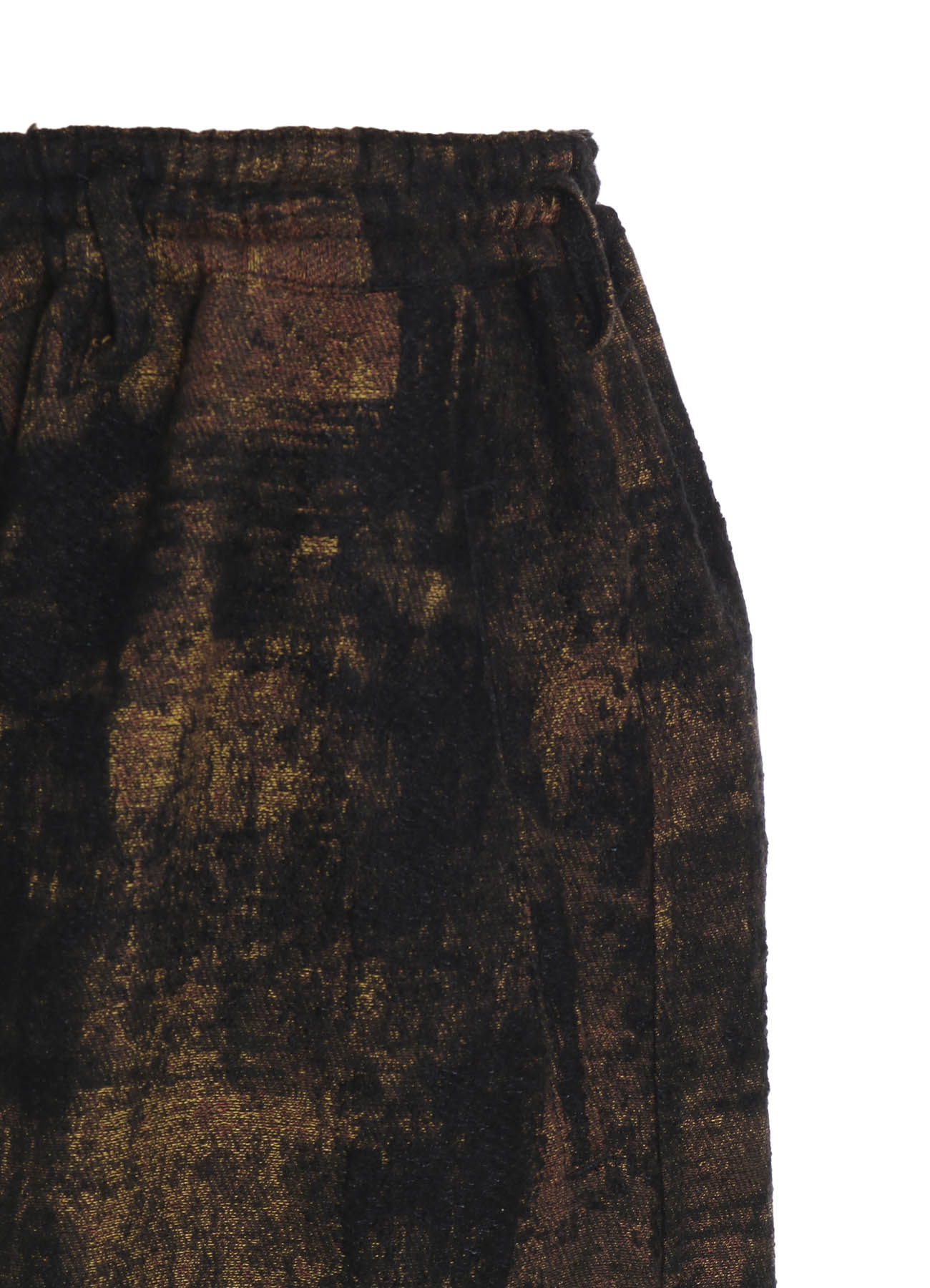 CHECK JACQUARD WIDE SAROUEL PANTS