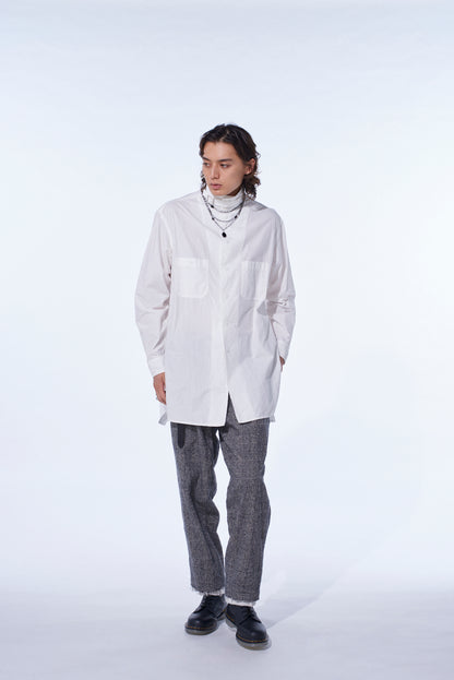 GLEN CHECK CUT-OUT HEM PANTS