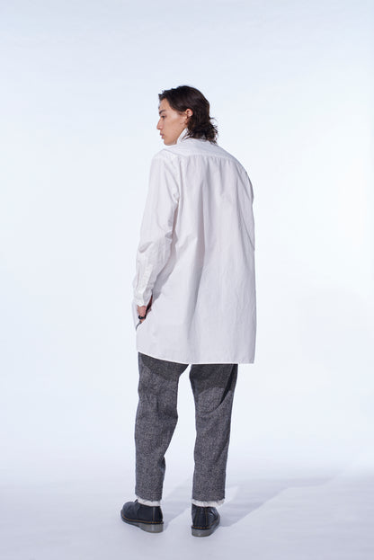 GLEN CHECK CUT-OUT HEM PANTS