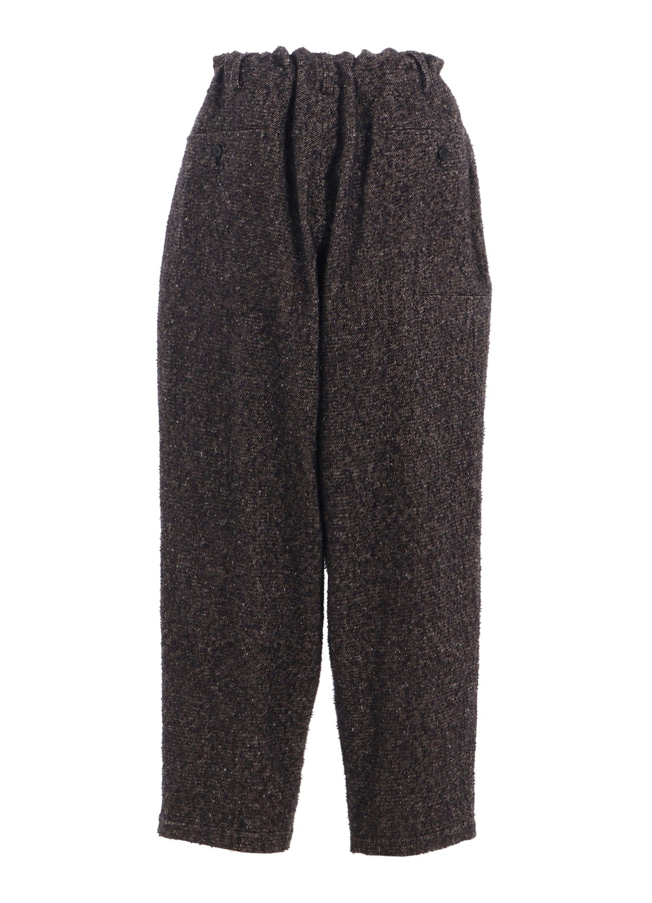 BRUSHED TWILL NEEDLE PUNCH TAPERED PANTS