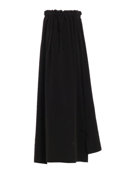CREPE de CHINE SHIRRING DRAPE SKIRT