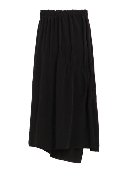 CREPE de CHINE SHIRRING DRAPE SKIRT