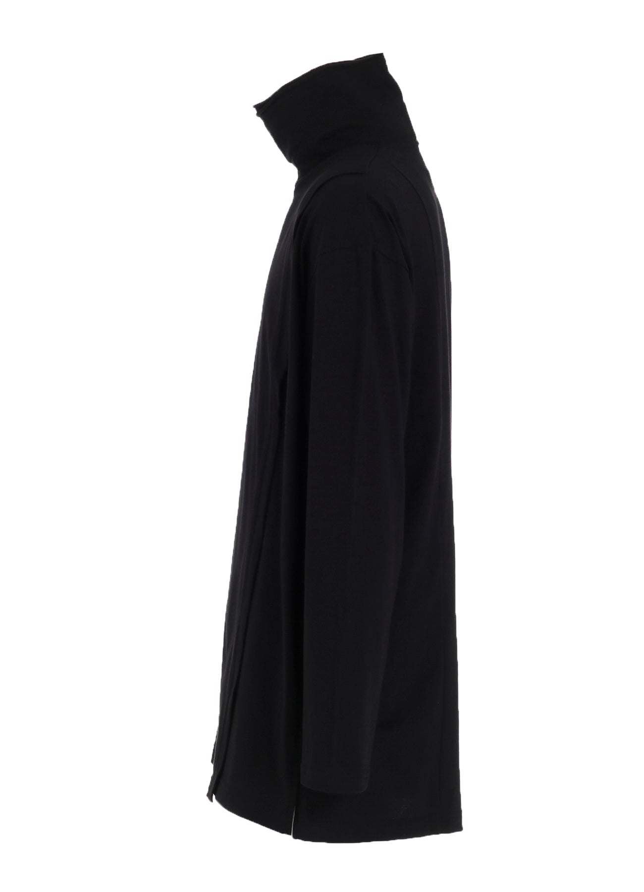 30/COTTON JERSEY LAYERED FRONT TURTLENECK LONG T-SHIRT