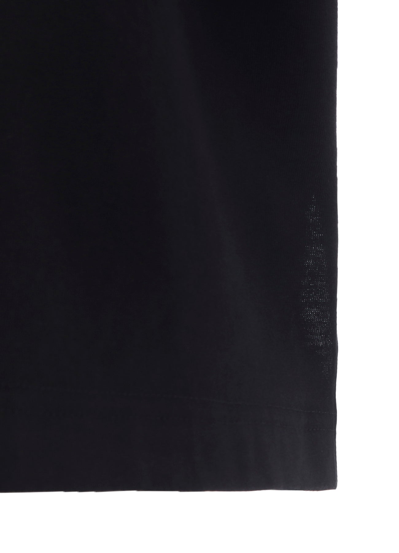 COTTON JERSEY FABRIC SWITCH L/S DRAPED T-SHIRT