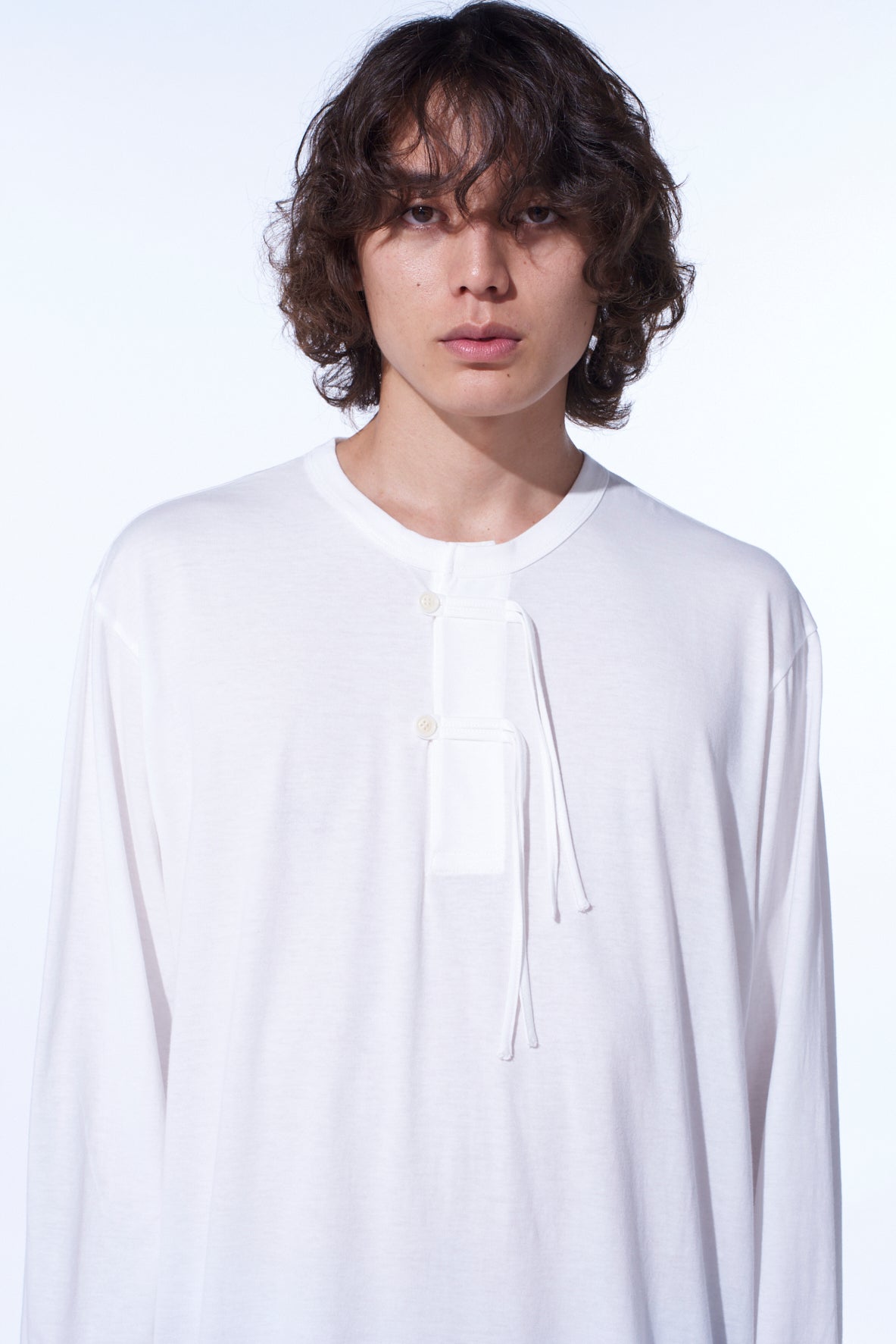 30/COTTON JERSEY HENLEY NECK T-SHIRT