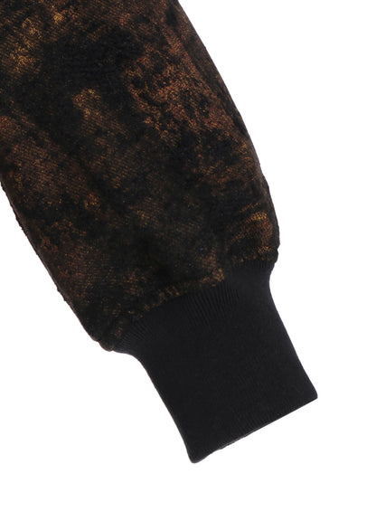 CHECK JACQUARD BOMBER JACKET