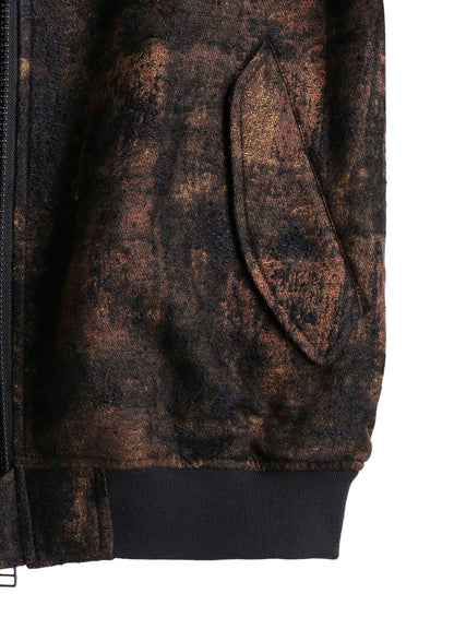 CHECK JACQUARD BOMBER JACKET