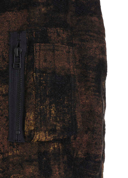 CHECK JACQUARD BOMBER JACKET