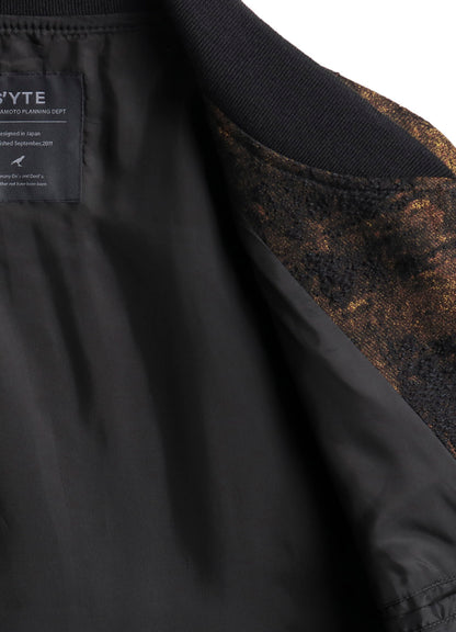 CHECK JACQUARD BOMBER JACKET