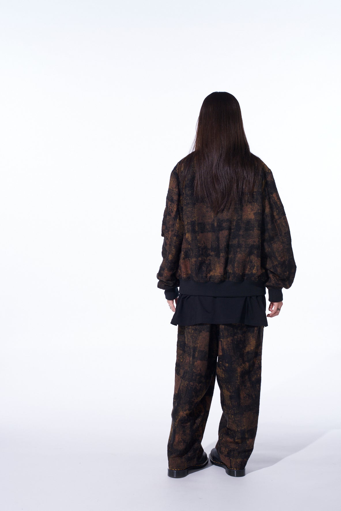 CHECK JACQUARD BOMBER JACKET