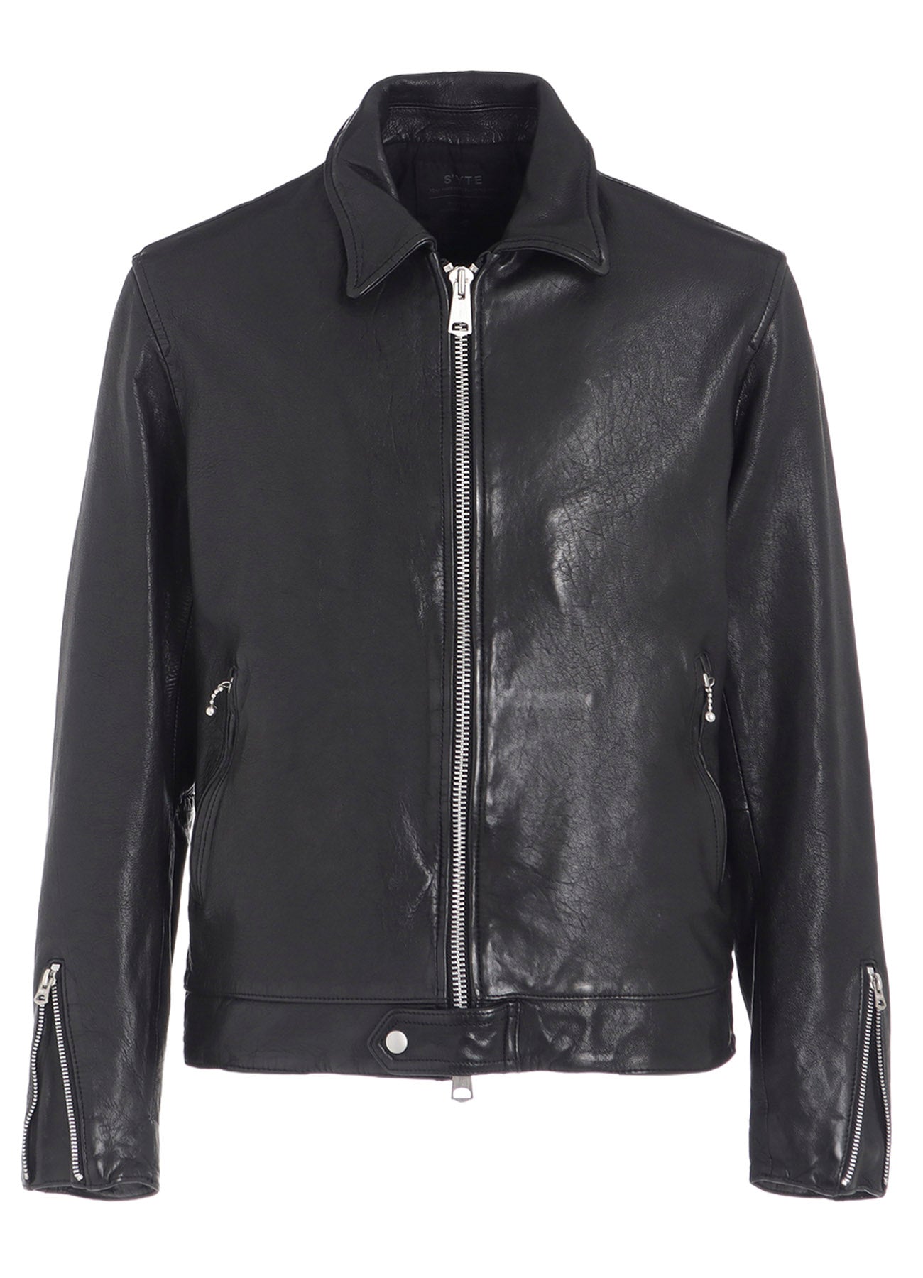 WASHED SHEEP LEATHER CLASSIC SINGLE-BREASTED JACKET