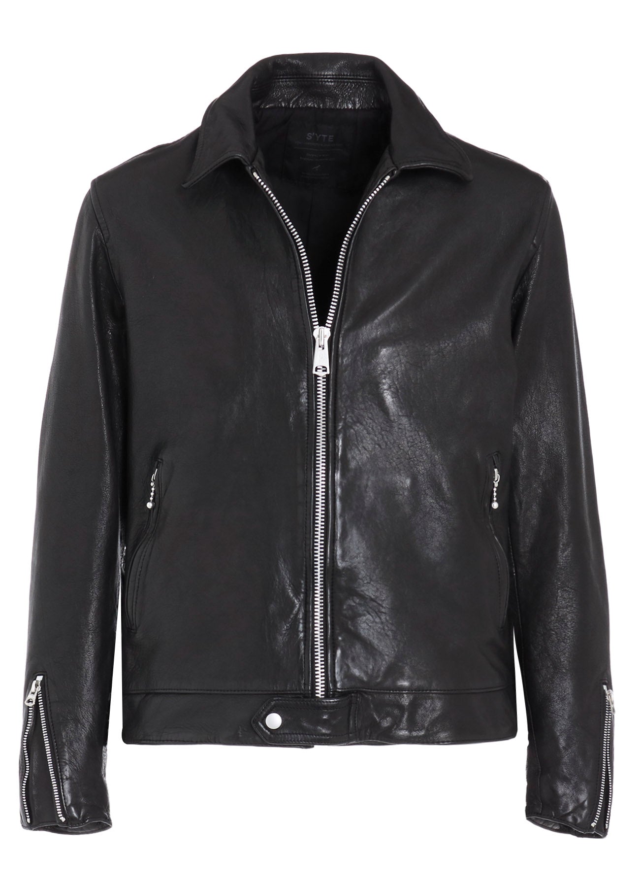 WASHED SHEEP LEATHER CLASSIC SINGLE-BREASTED JACKET