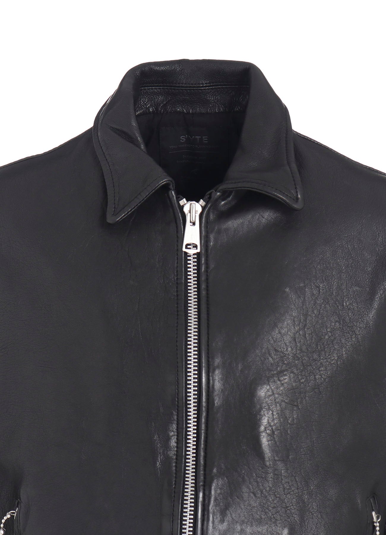 WASHED SHEEP LEATHER CLASSIC SINGLE-BREASTED JACKET