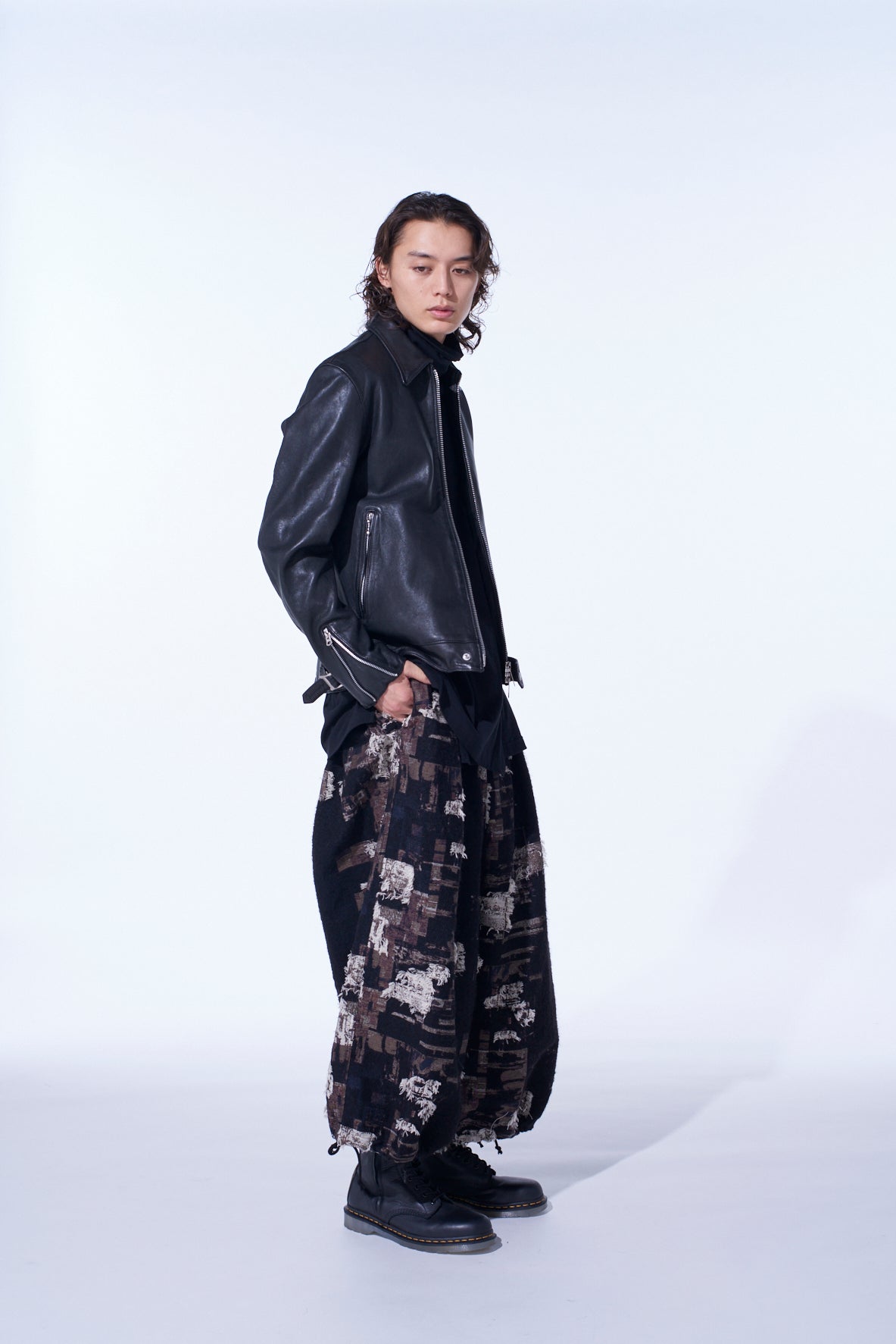 WASHED SHEEP LEATHER CLASSIC SINGLE-BREASTED JACKET