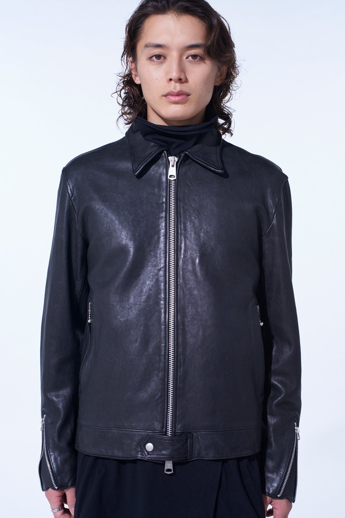 WASHED SHEEP LEATHER CLASSIC SINGLE-BREASTED JACKET