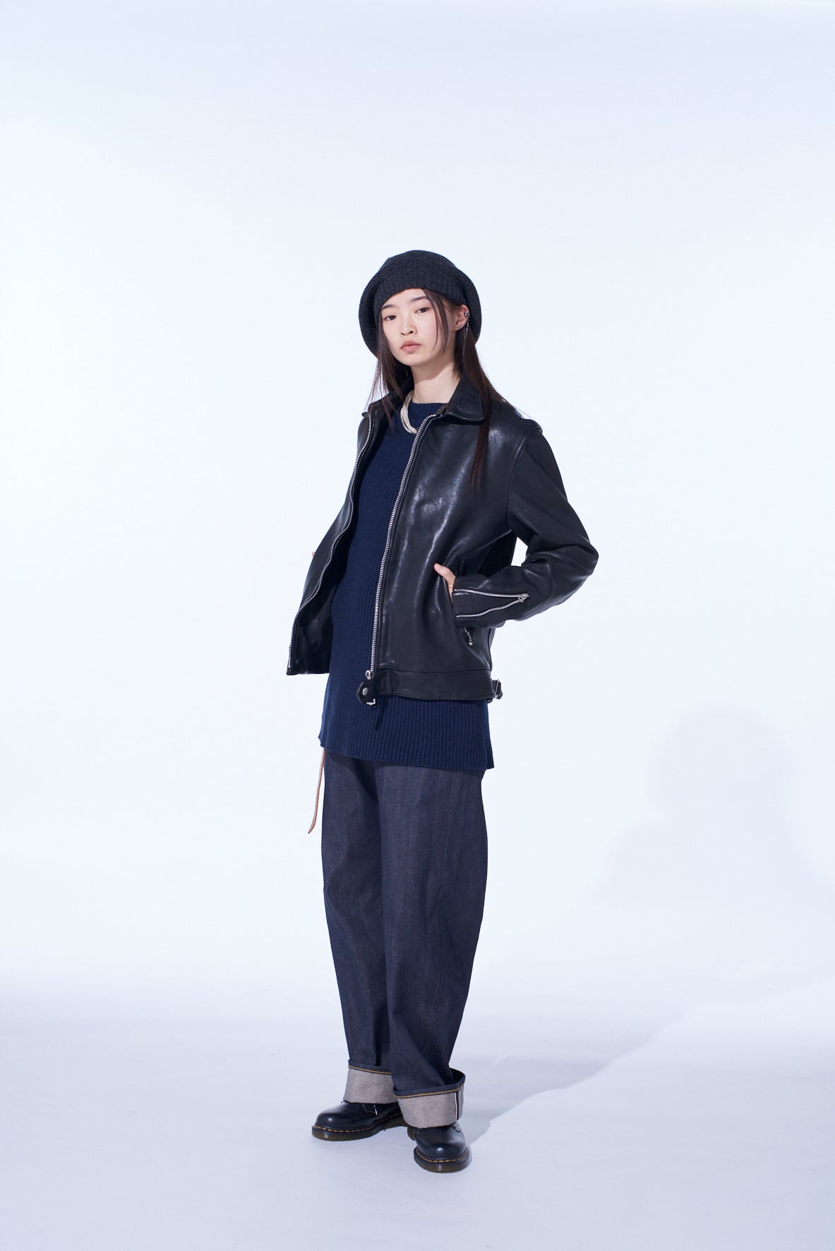 WASHED SHEEP LEATHER CLASSIC SINGLE-BREASTED JACKET
