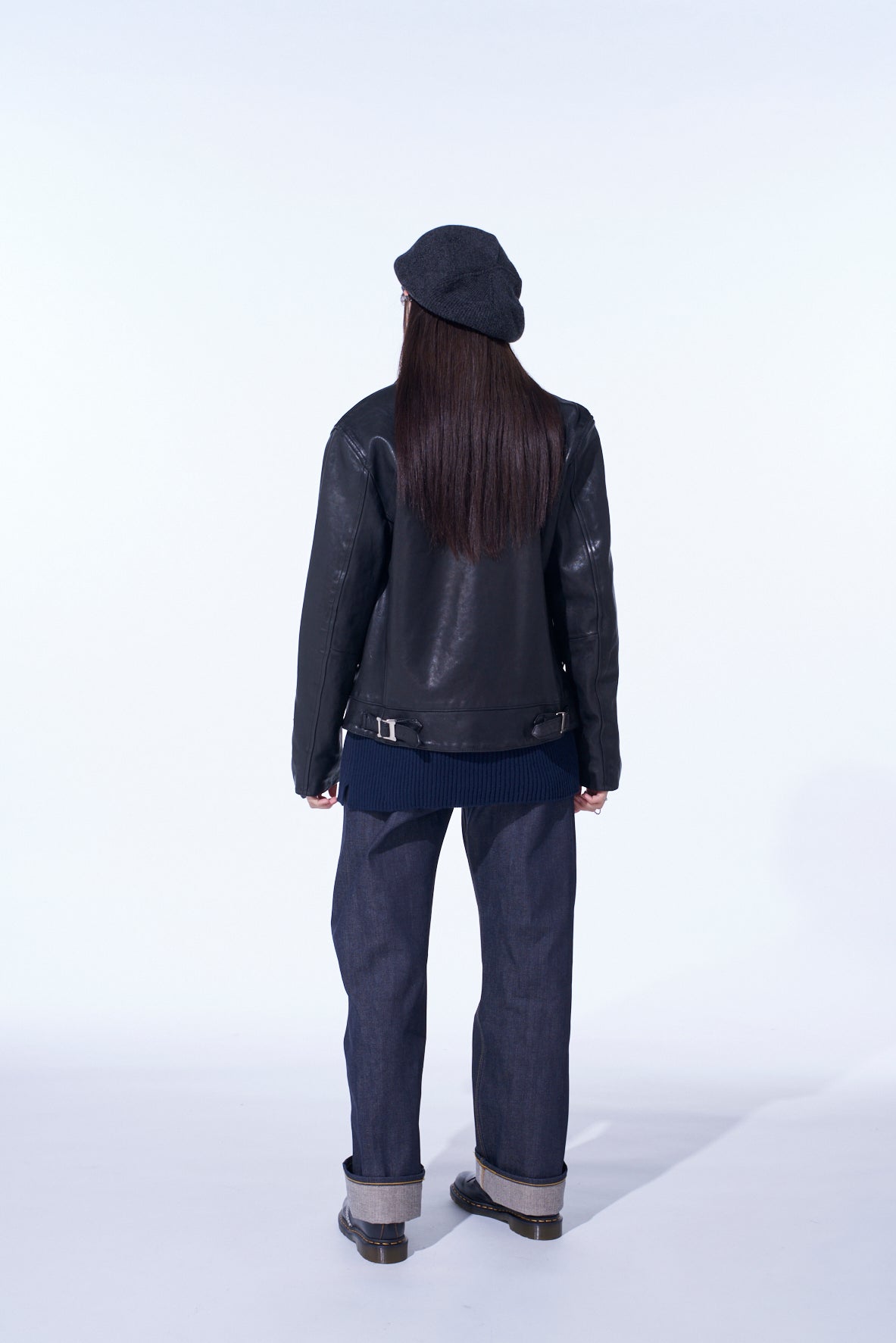 WASHED SHEEP LEATHER CLASSIC SINGLE-BREASTED JACKET