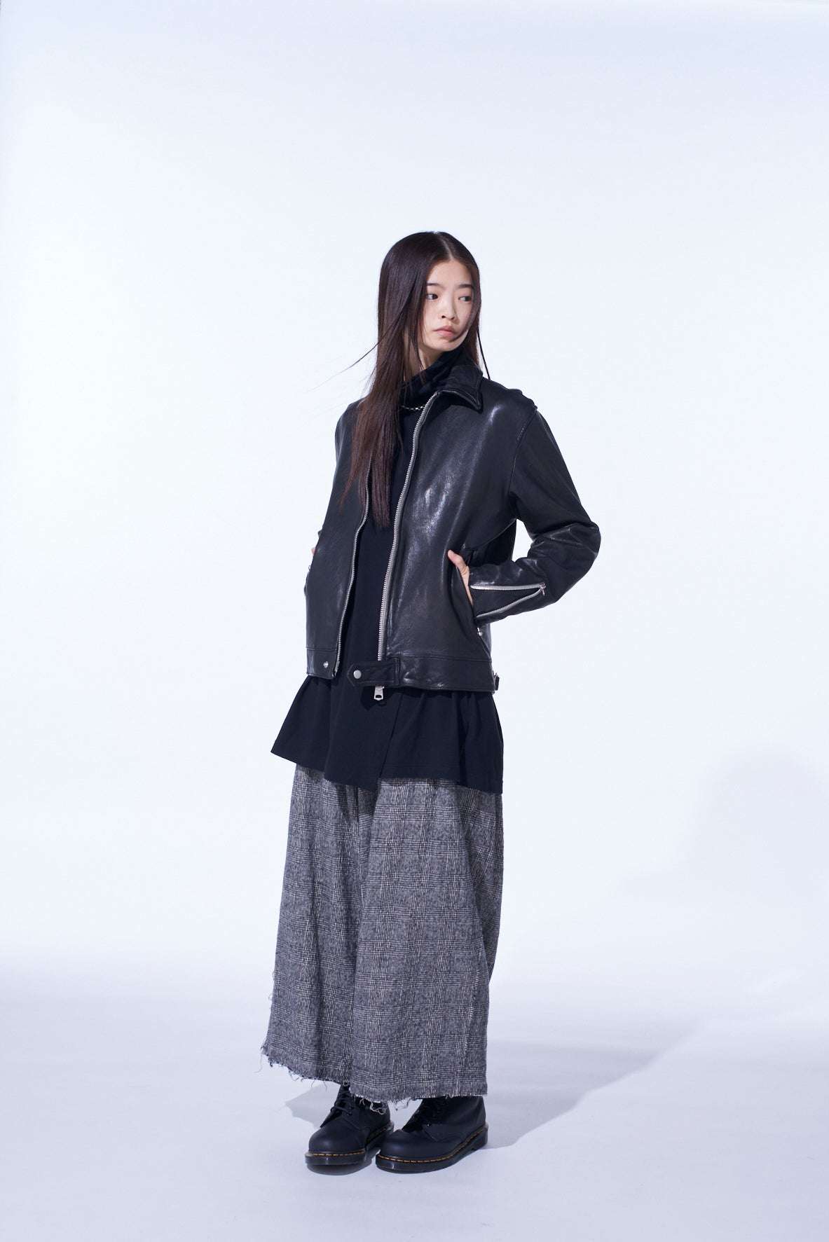 WASHED SHEEP LEATHER CLASSIC SINGLE-BREASTED JACKET