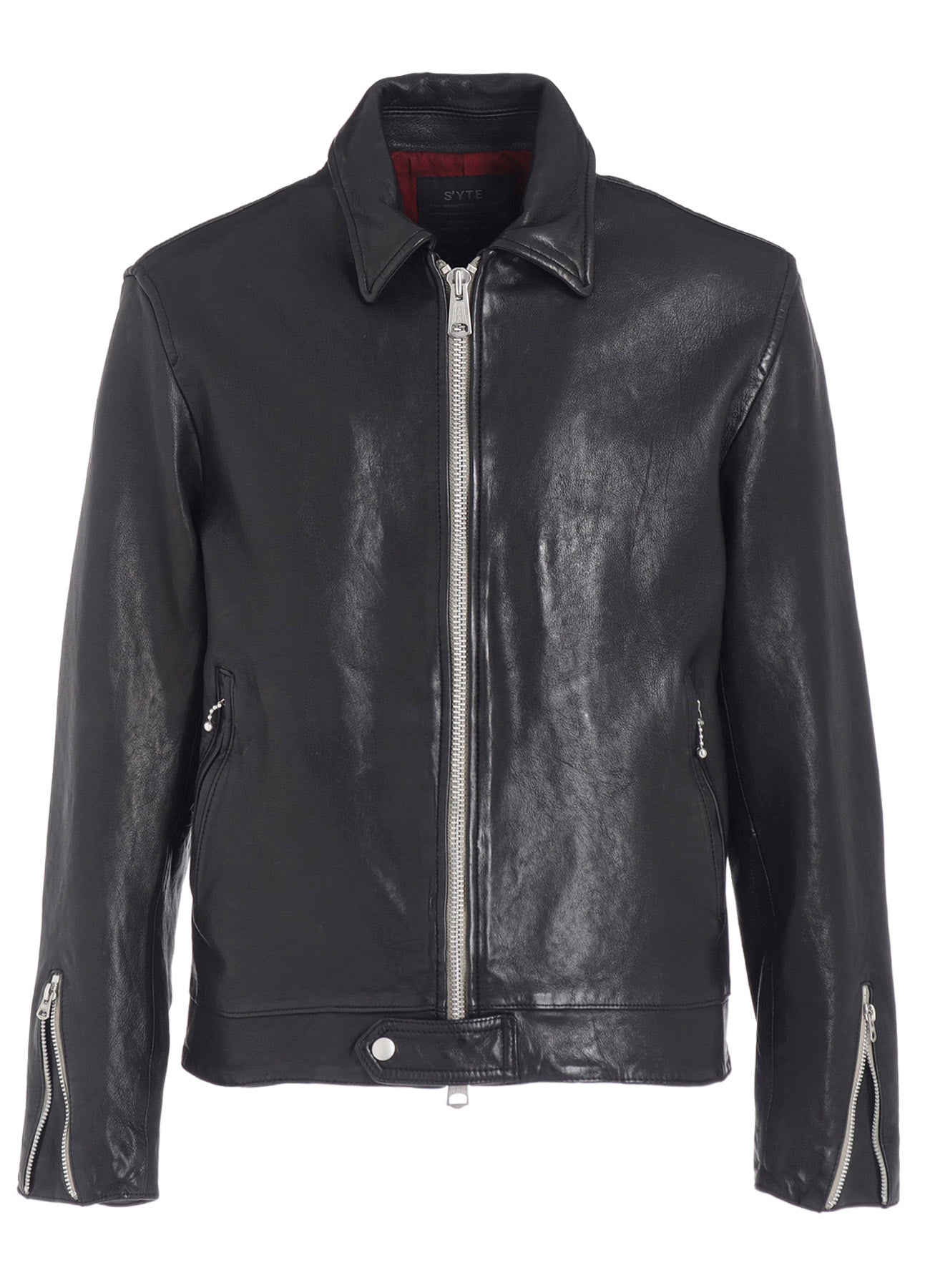 WASHED SHEEP LEATHER CLASSIC SINGLE-BREASTED JACKET