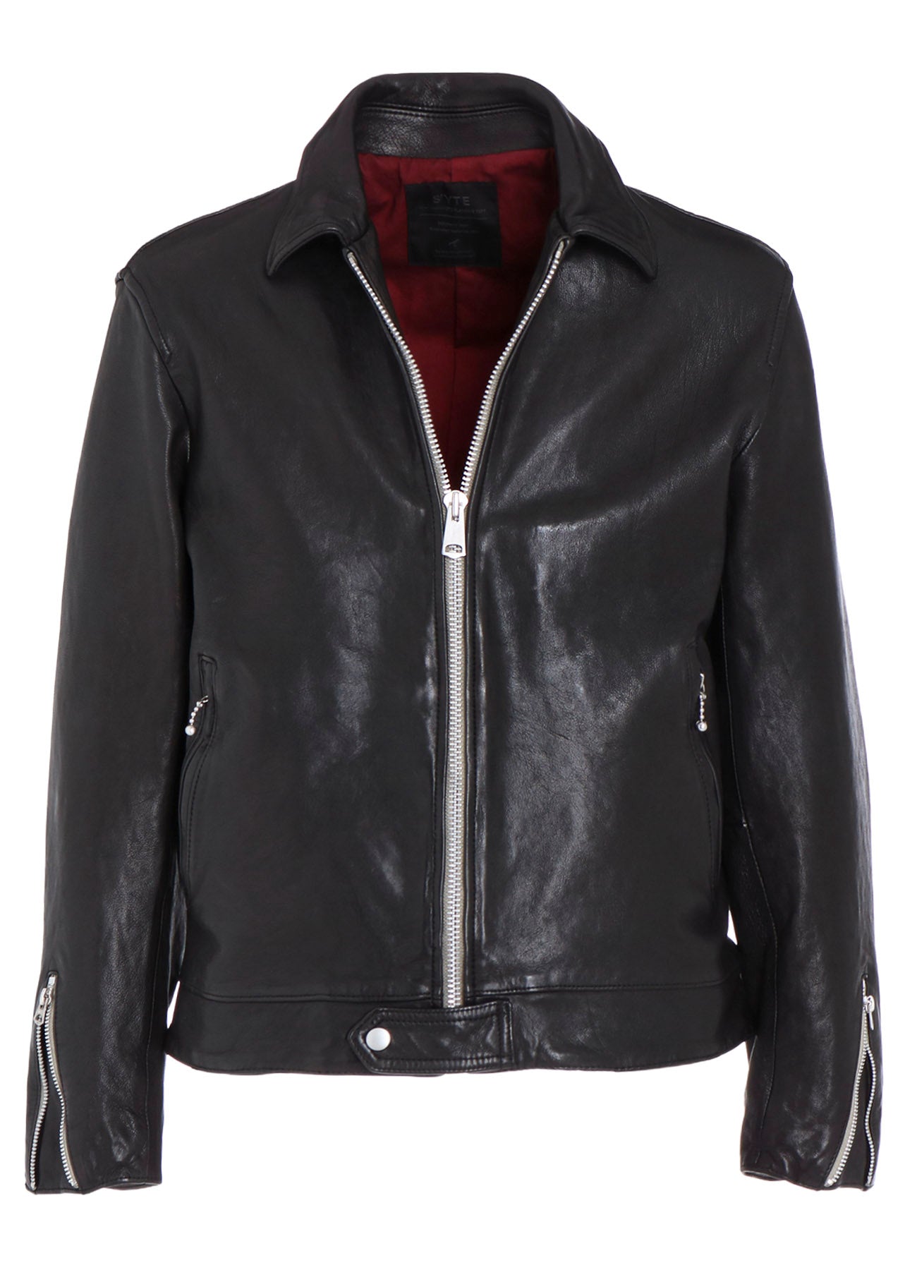 WASHED SHEEP LEATHER CLASSIC SINGLE-BREASTED JACKET