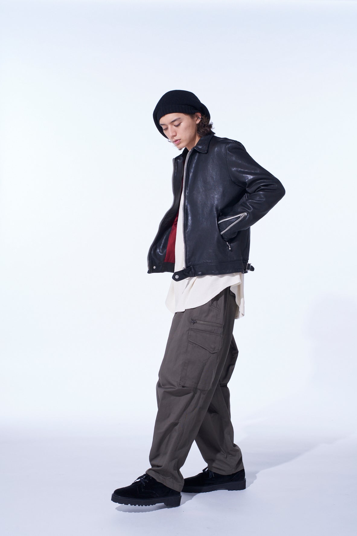 WASHED SHEEP LEATHER CLASSIC SINGLE-BREASTED JACKET
