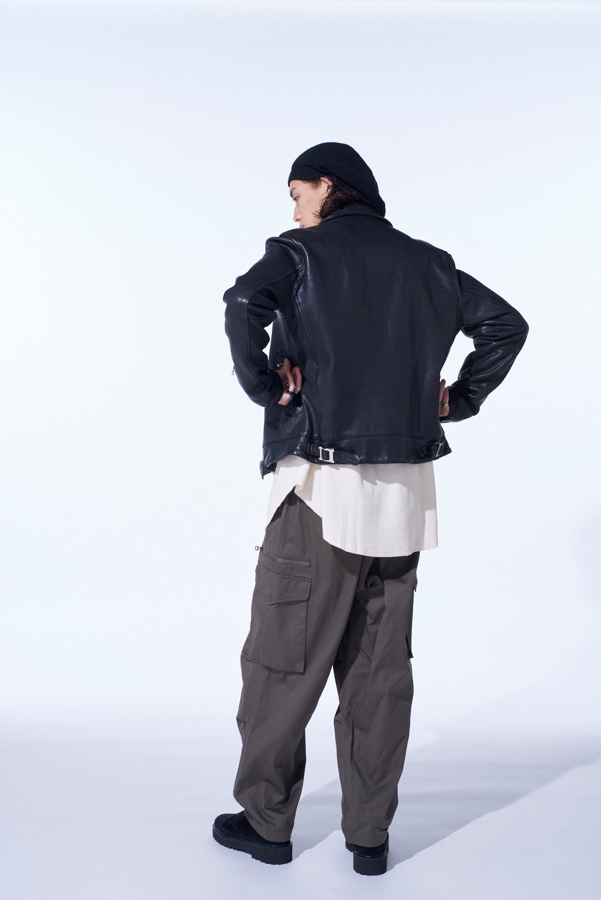 WASHED SHEEP LEATHER CLASSIC SINGLE-BREASTED JACKET