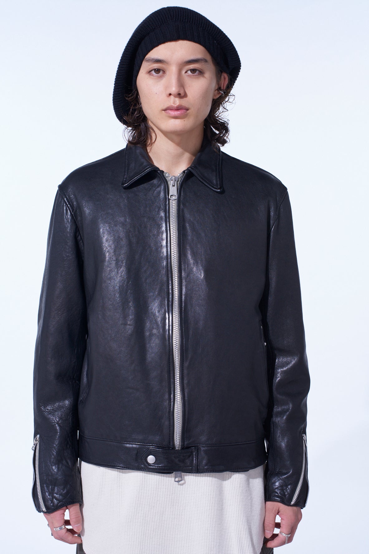 WASHED SHEEP LEATHER CLASSIC SINGLE-BREASTED JACKET