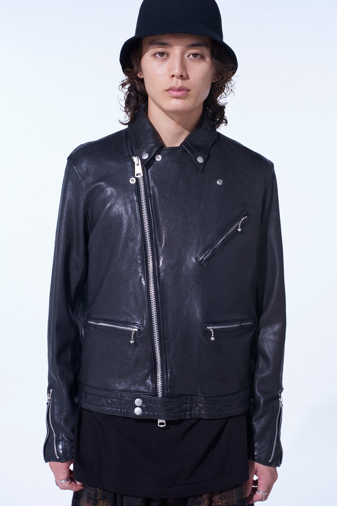 WASHED SHEEP LEATHER CLASSIC DOUBLE RIDERS JACKET