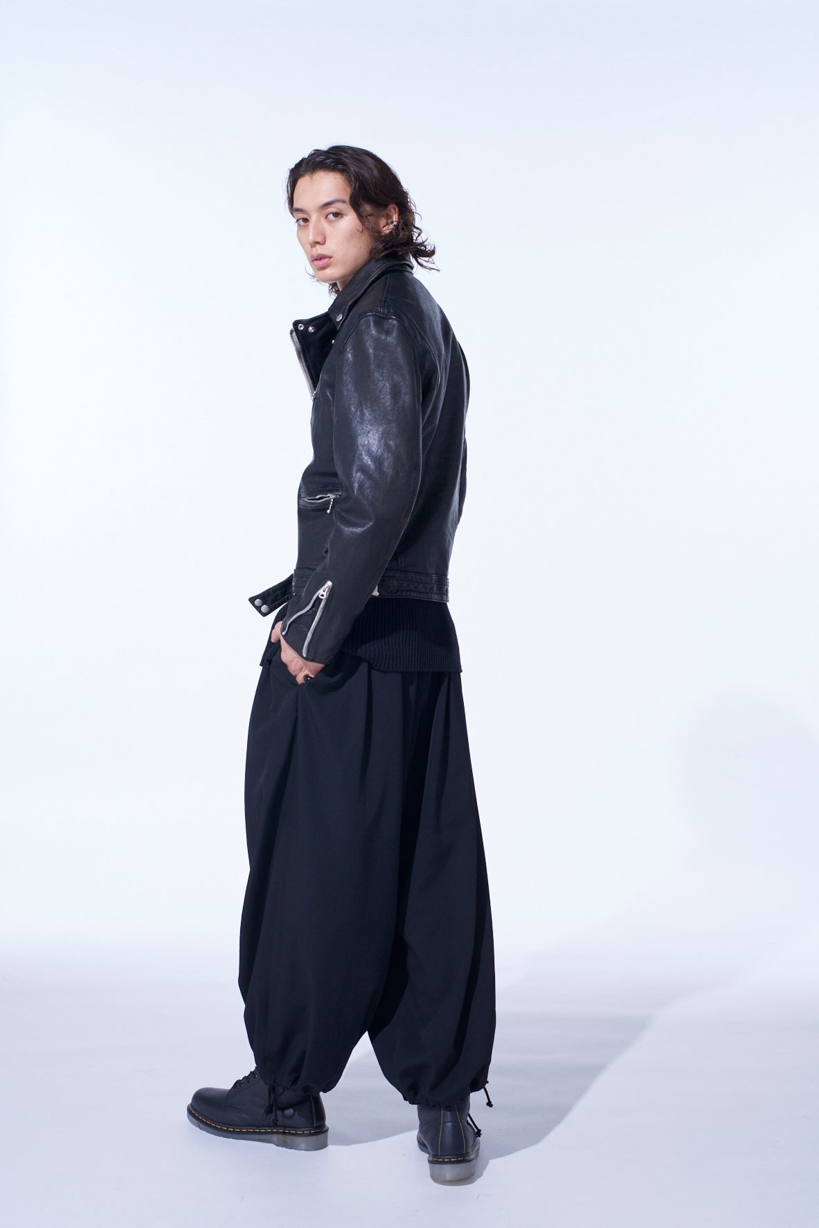 WASHED SHEEP LEATHER CLASSIC DOUBLE RIDERS JACKET