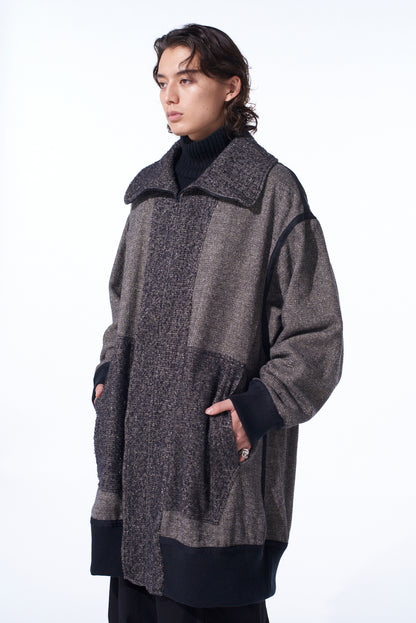 BRUSHED TWILL NEEDLE PUNCH REVERSIBLE LONG TRUCK TOP