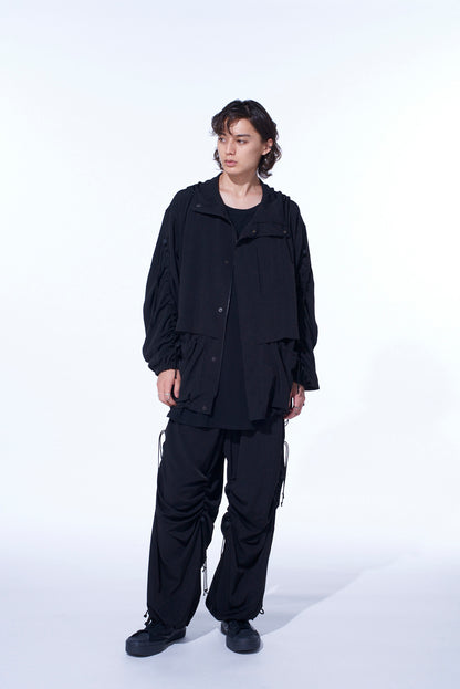 CREPE de CHINE SHIRRING MOUNTAIN PARKA