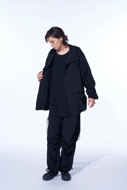 CREPE de CHINE SHIRRING MOUNTAIN PARKA