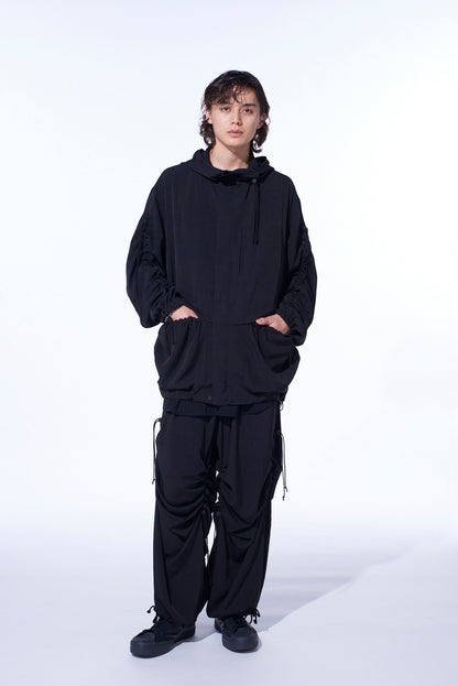 CREPE de CHINE SHIRRING MOUNTAIN PARKA