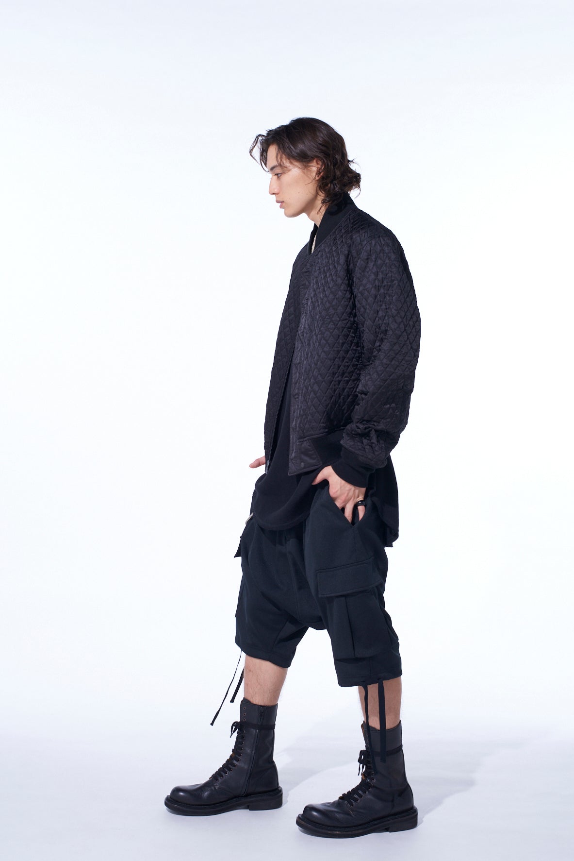 NYLON TWILL REVERSIBLE BOMBER JACKET