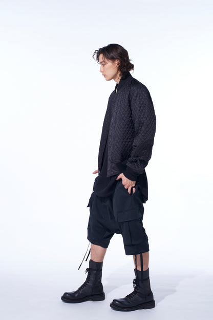 NYLON TWILL REVERSIBLE BOMBER JACKET