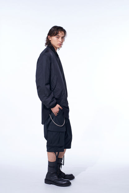 NYLON TWILL REVERSIBLE BOMBER JACKET