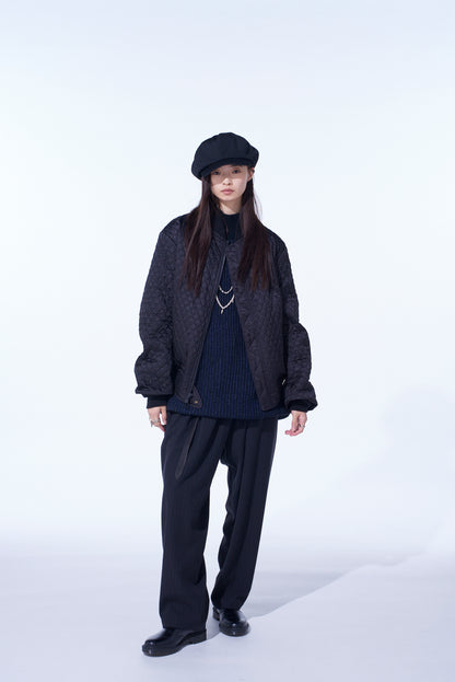 NYLON TWILL REVERSIBLE BOMBER JACKET