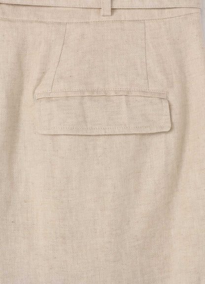 LI/C WASHER TWILL TIE DYE 2-TUCK TAPERED BELT PANTS