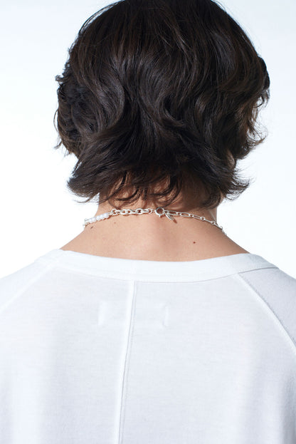 SAFETY PIN IMITATION PEARL CHOKER