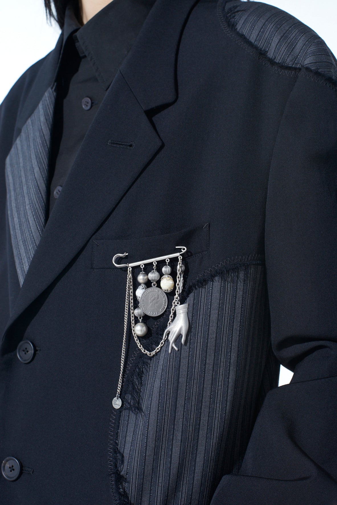 BRASS MULTI-MOTIF BROOCH
