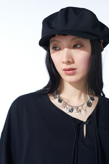 BRASS MULTI-BUTTON 2WAY NECKLACE