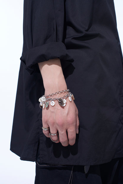 BRASS MULTI-BUTTON 2WAY NECKLACE