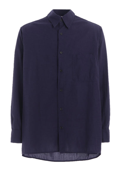 BROADCLOTH CHAMBRAY LOOSE-FIT REGULAR COLLAR SHIRT