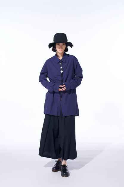 BROADCLOTH CHAMBRAY LOOSE-FIT REGULAR COLLAR SHIRT