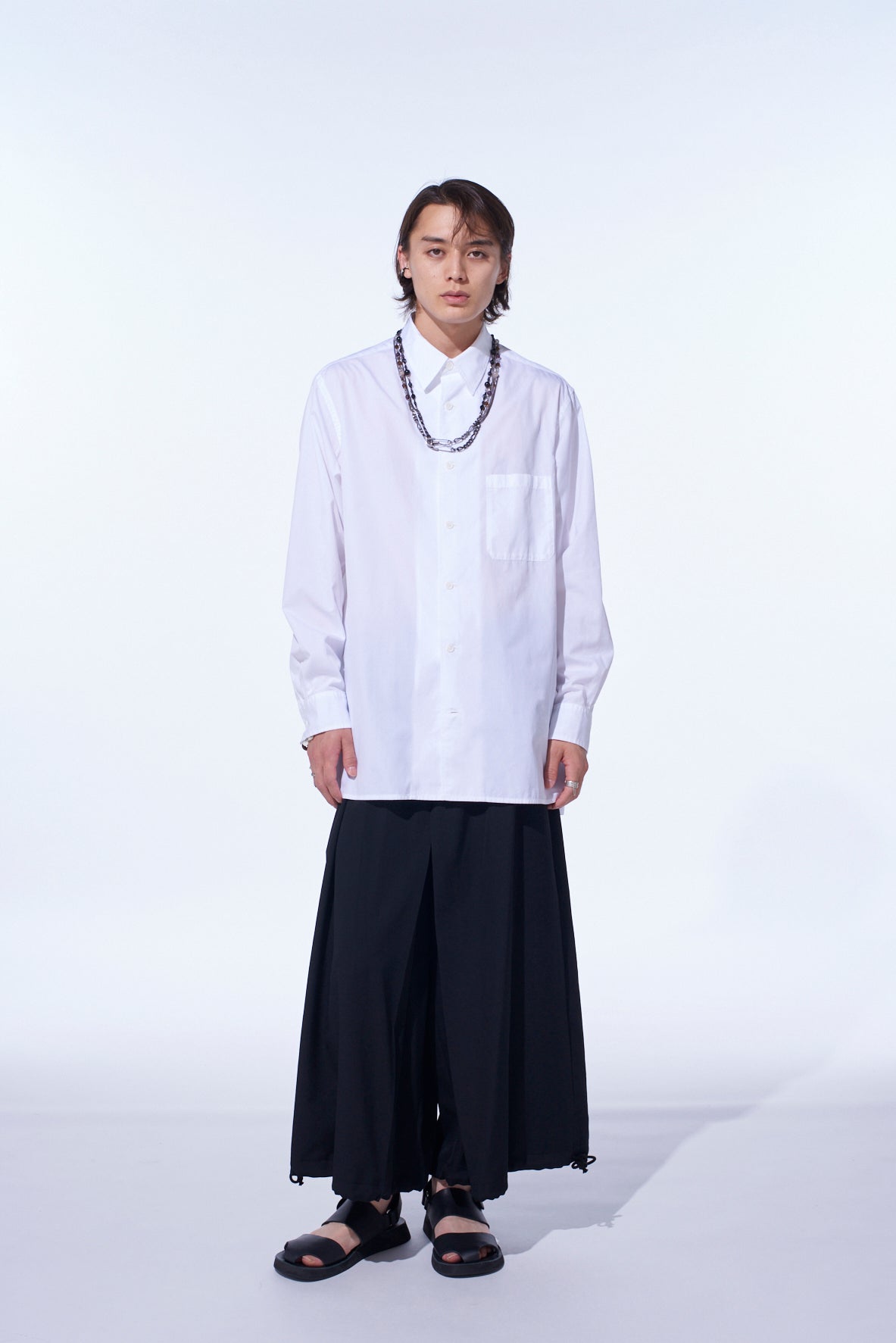COTTON BROAD LOOSE-FIT REGULAR COLLAR SHIRT