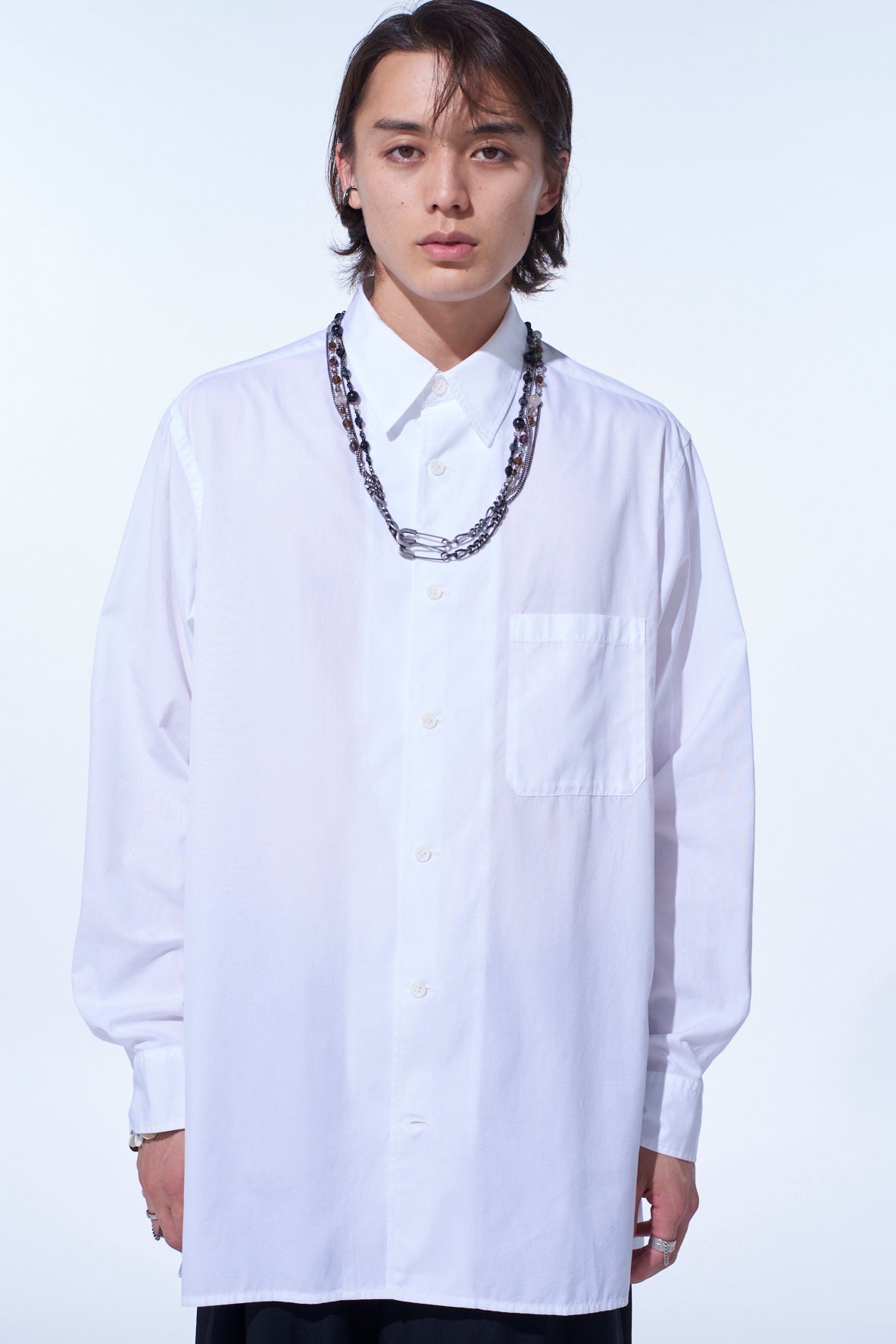 COTTON BROAD LOOSE-FIT REGULAR COLLAR SHIRT